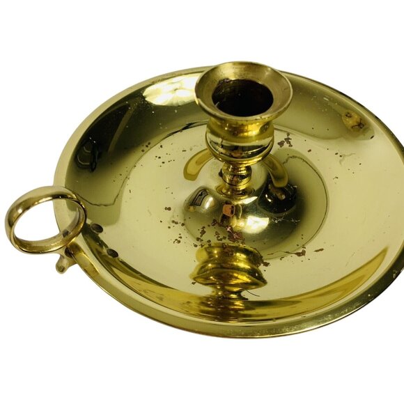 Baldwin Solid Brass Maid Chamberstick Candlestick Candle Holder Vintage Patina - Picture 12 of 14